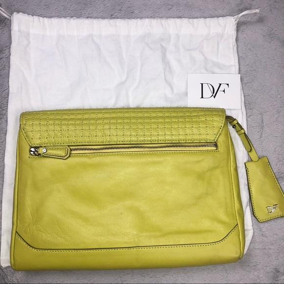 Authentic! Diane Von Furstenberg Mimosa Quilted Clutch/Shoulder Bag - Picture 5 of 14